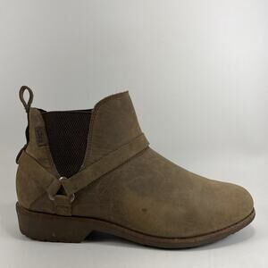 Teva De La Vina Dos Chelsea Boots Womens Size 11 Brown Leather Ankle Slip On